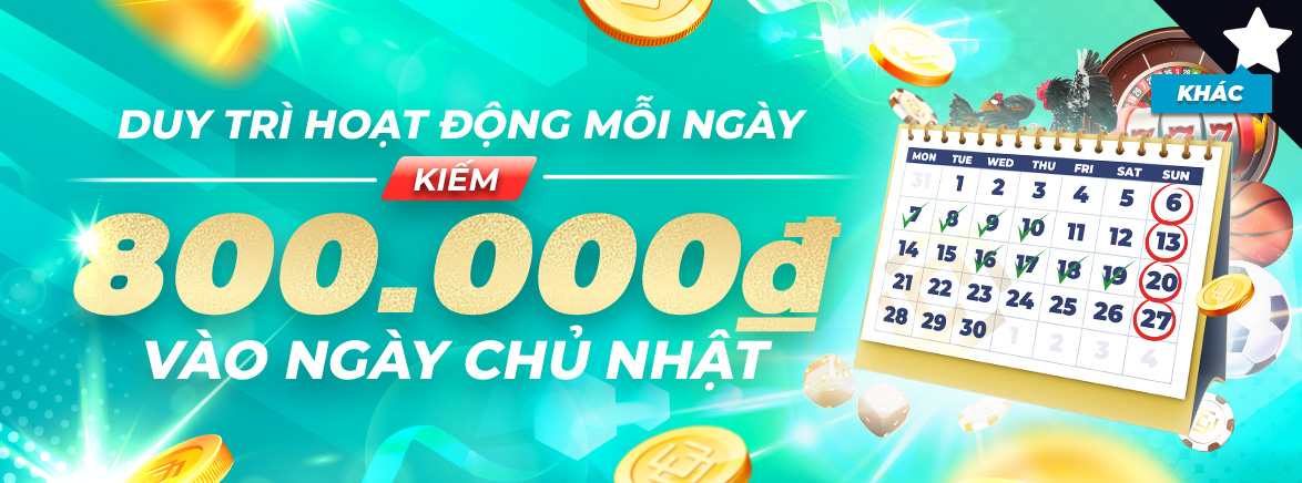 Siêu chủ nhật miễn phí 800.000 VND