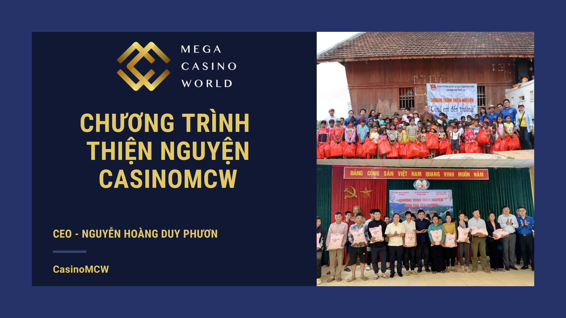 Thông tin về dự án thiện nguyện CasinoMCW